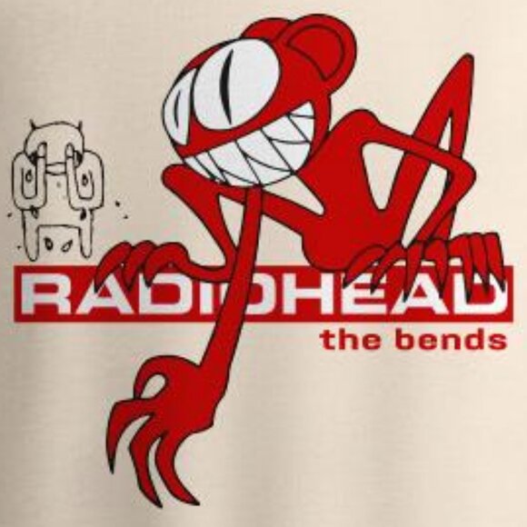 Vintage Radiohead The Bends Sweatshirt Sand 1995 Tour Merch For True Music Fan - Picture 3 of 4